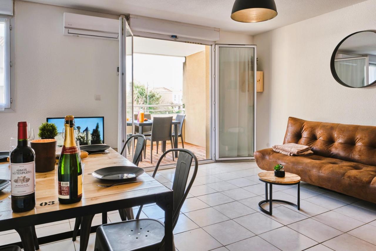Tout Confort ! Calme, Climatisation, Piscine, Parking Gratuit, Grande Terrasse, Netflix, Wifi قرقشونه المظهر الخارجي الصورة